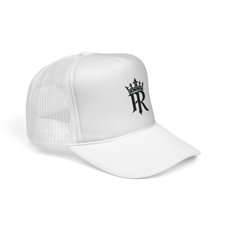 Trucker Cap — Black Crown 'PR' Logo (PrinceRome brand) Embroidered Mesh Hat