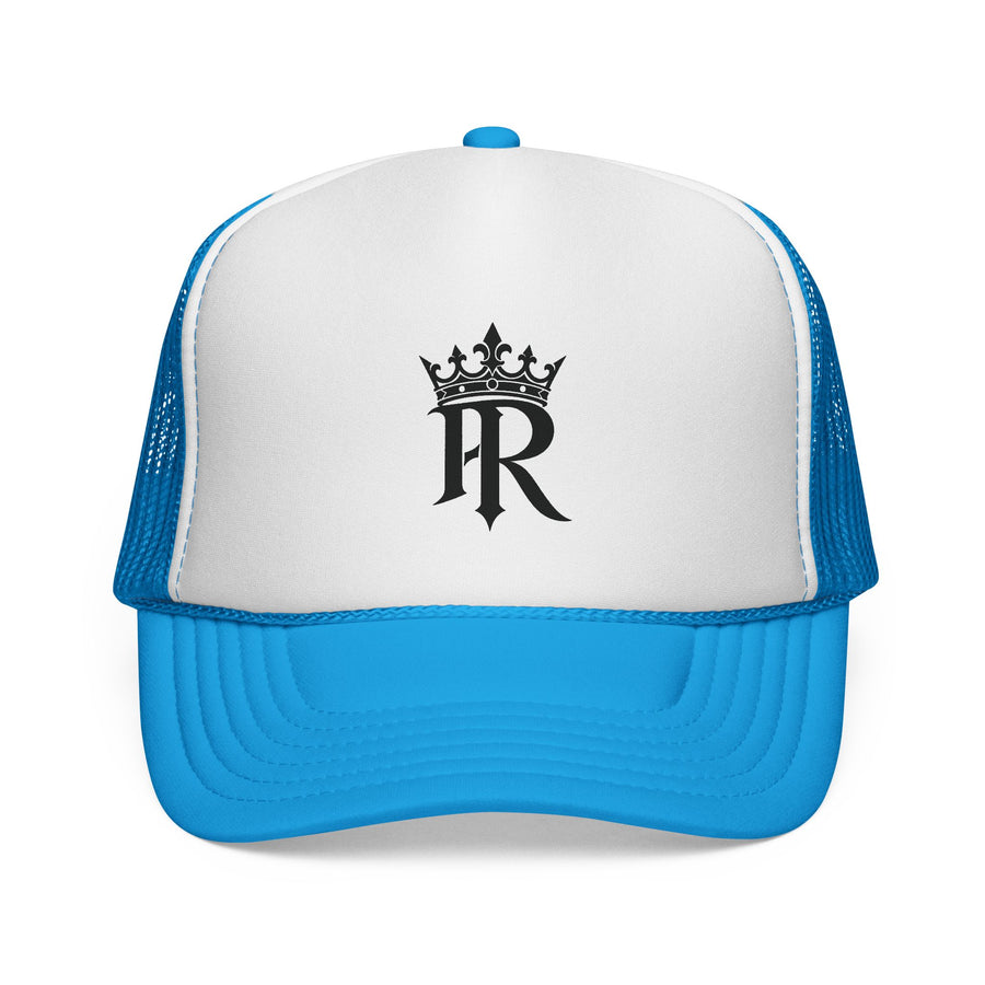 Trucker Cap — Black Crown 'PR' Logo (PrinceRome brand) Embroidered Mesh Hat