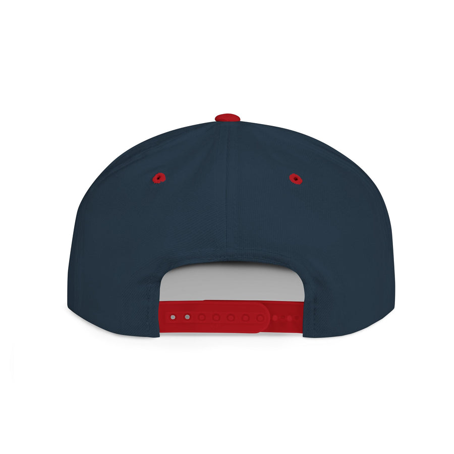 Crown PR Flat Bill Snapback Hat – Gold Embroidered Logo