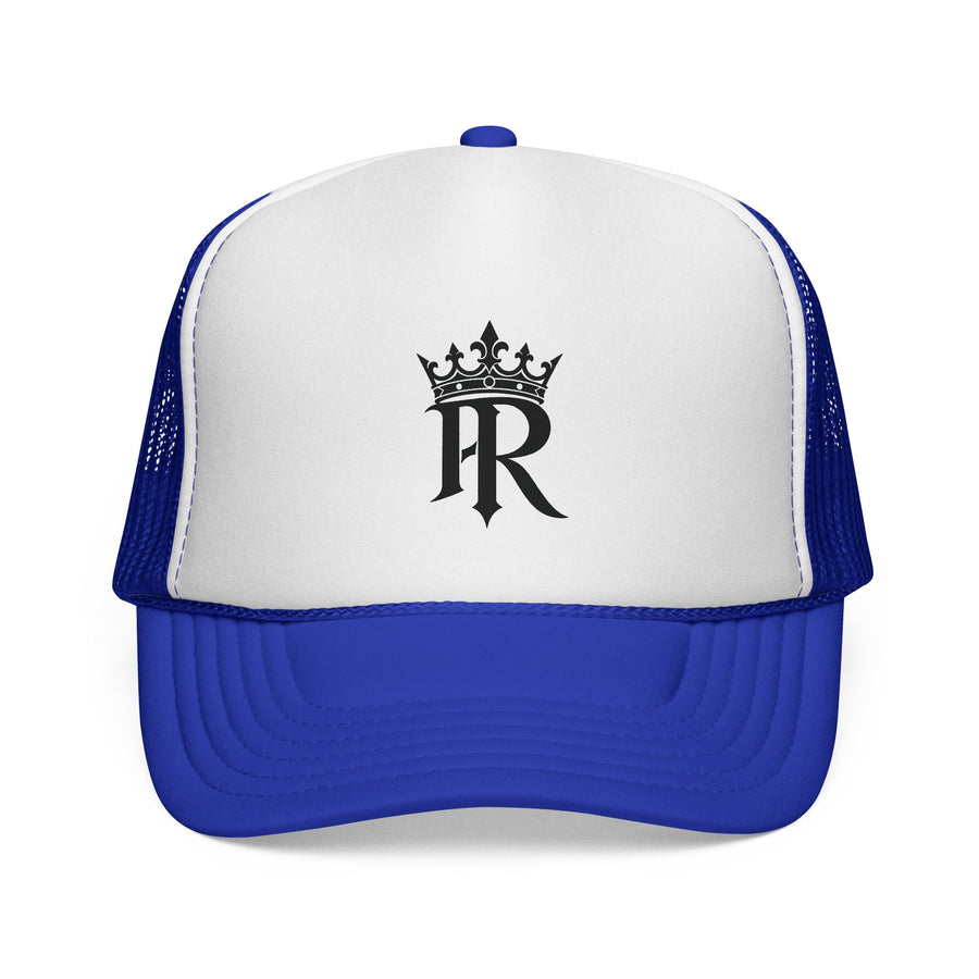 Trucker Cap — Black Crown 'PR' Logo (PrinceRome brand) Embroidered Mesh Hat