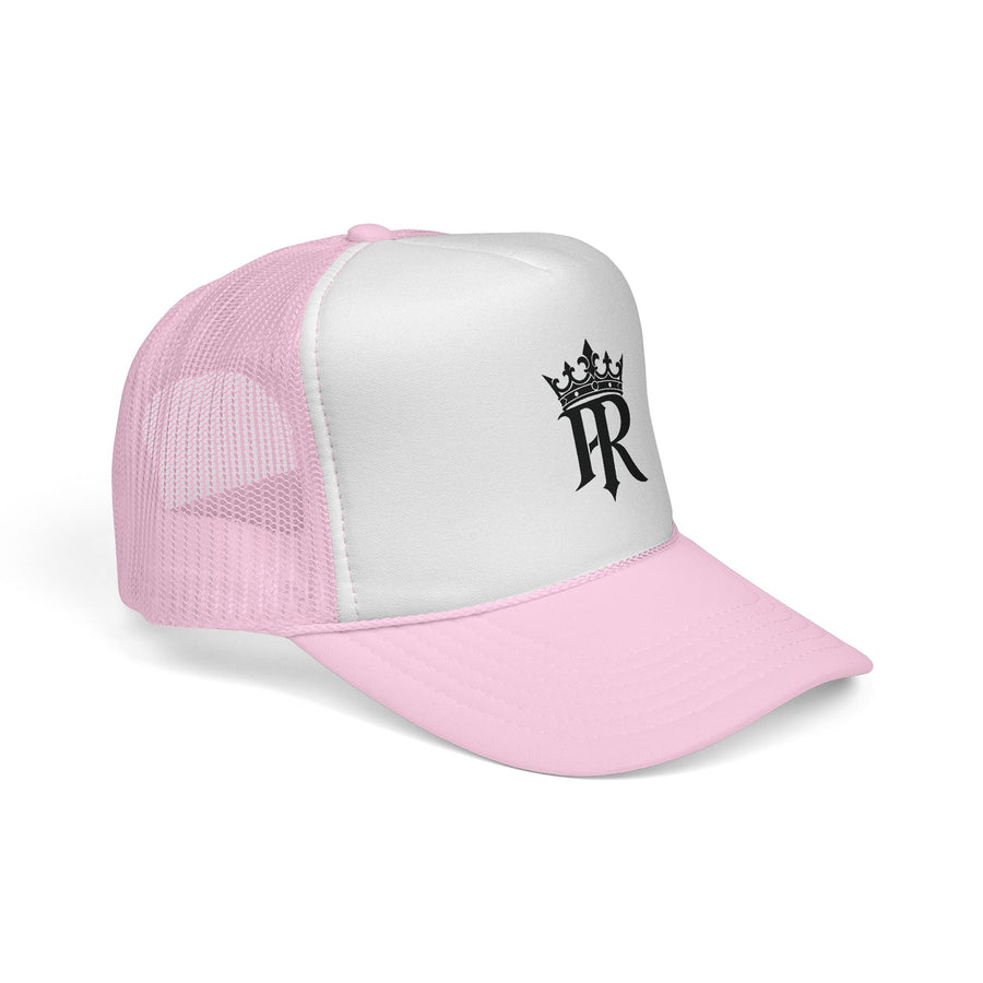 Trucker Cap — Black Crown 'PR' Logo (PrinceRome brand) Embroidered Mesh Hat