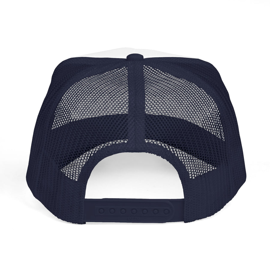 Trucker Cap — Black Crown 'PR' Logo (PrinceRome brand) Embroidered Mesh Hat