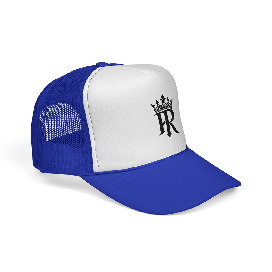 Trucker Cap — Black Crown 'PR' Logo (PrinceRome brand) Embroidered Mesh Hat