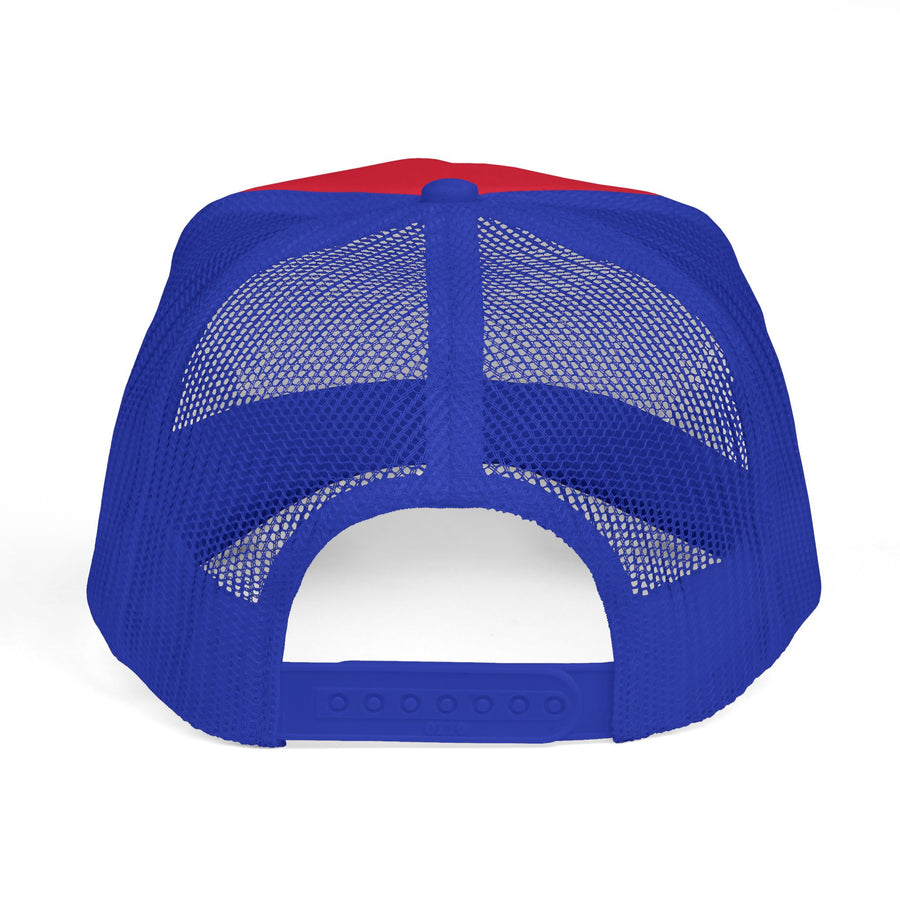 Trucker Cap — Black Crown 'PR' Logo (PrinceRome brand) Embroidered Mesh Hat