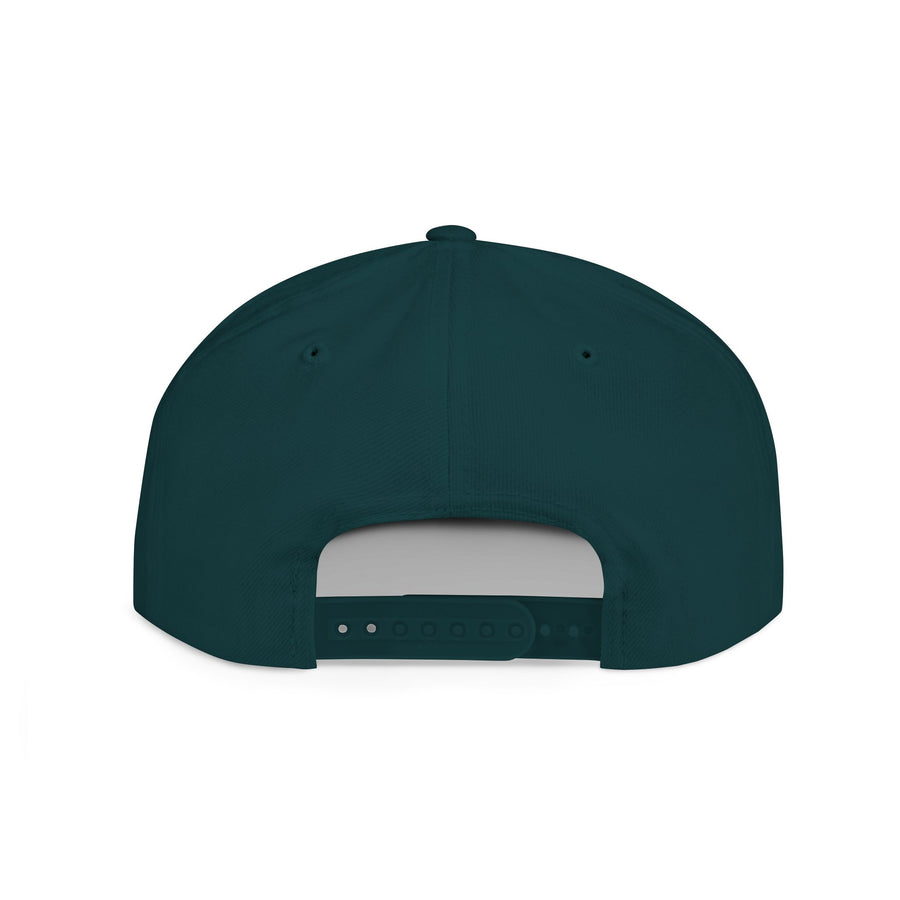 Crown PR Flat Bill Snapback Hat – Gold Embroidered Logo