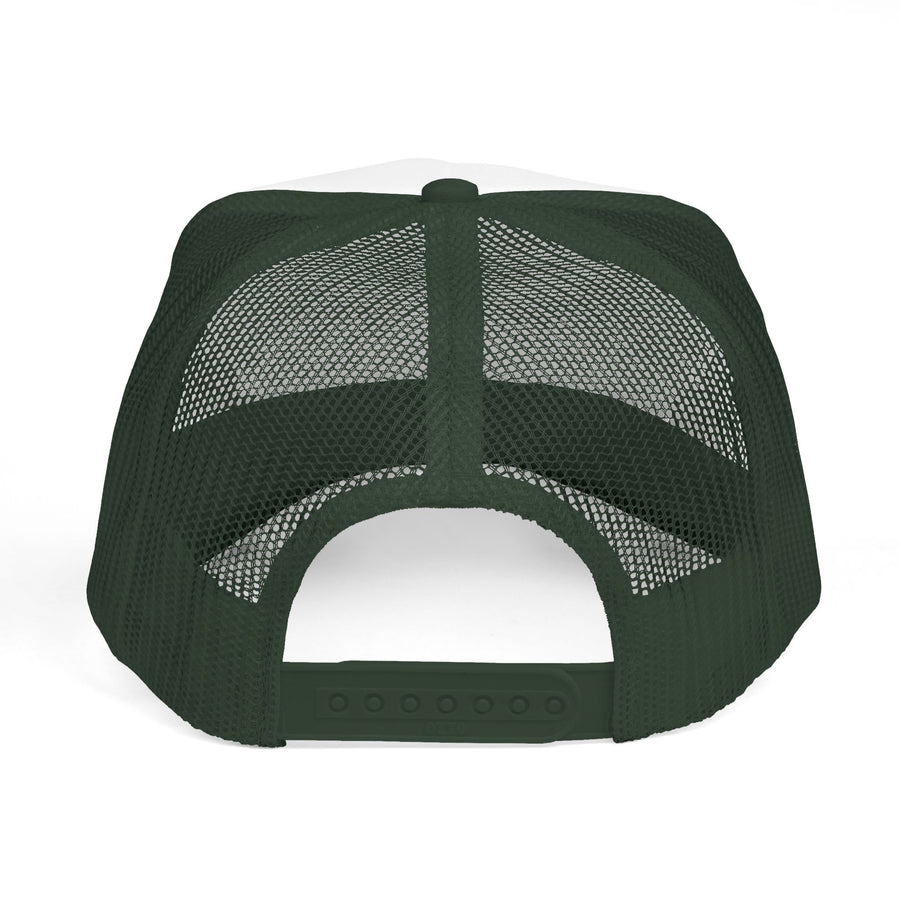 Trucker Cap — Black Crown 'PR' Logo (PrinceRome brand) Embroidered Mesh Hat