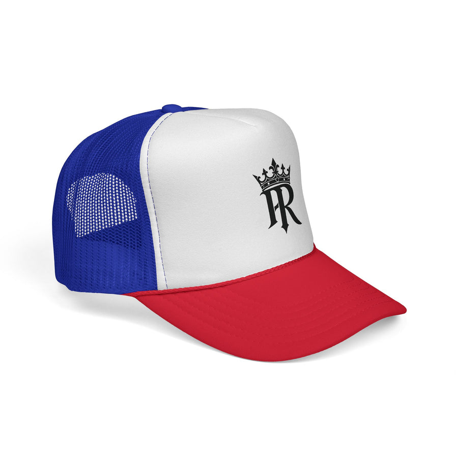 Trucker Cap — Black Crown 'PR' Logo (PrinceRome brand) Embroidered Mesh Hat