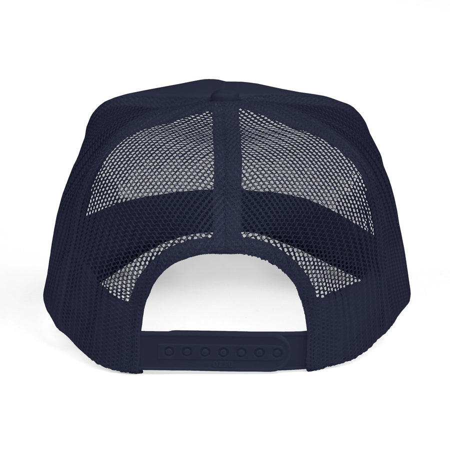 Trucker Cap — Black Crown 'PR' Logo (PrinceRome brand) Embroidered Mesh Hat